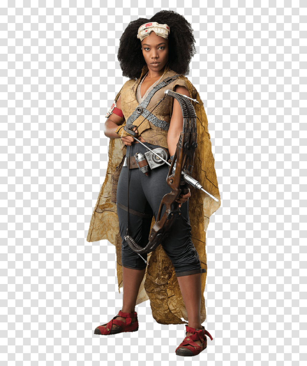 Star Wars The Rise Of Skywalker Character Image Mart Jannah Star Wars, Person, Clothing, Costume, Weapon Transparent Png