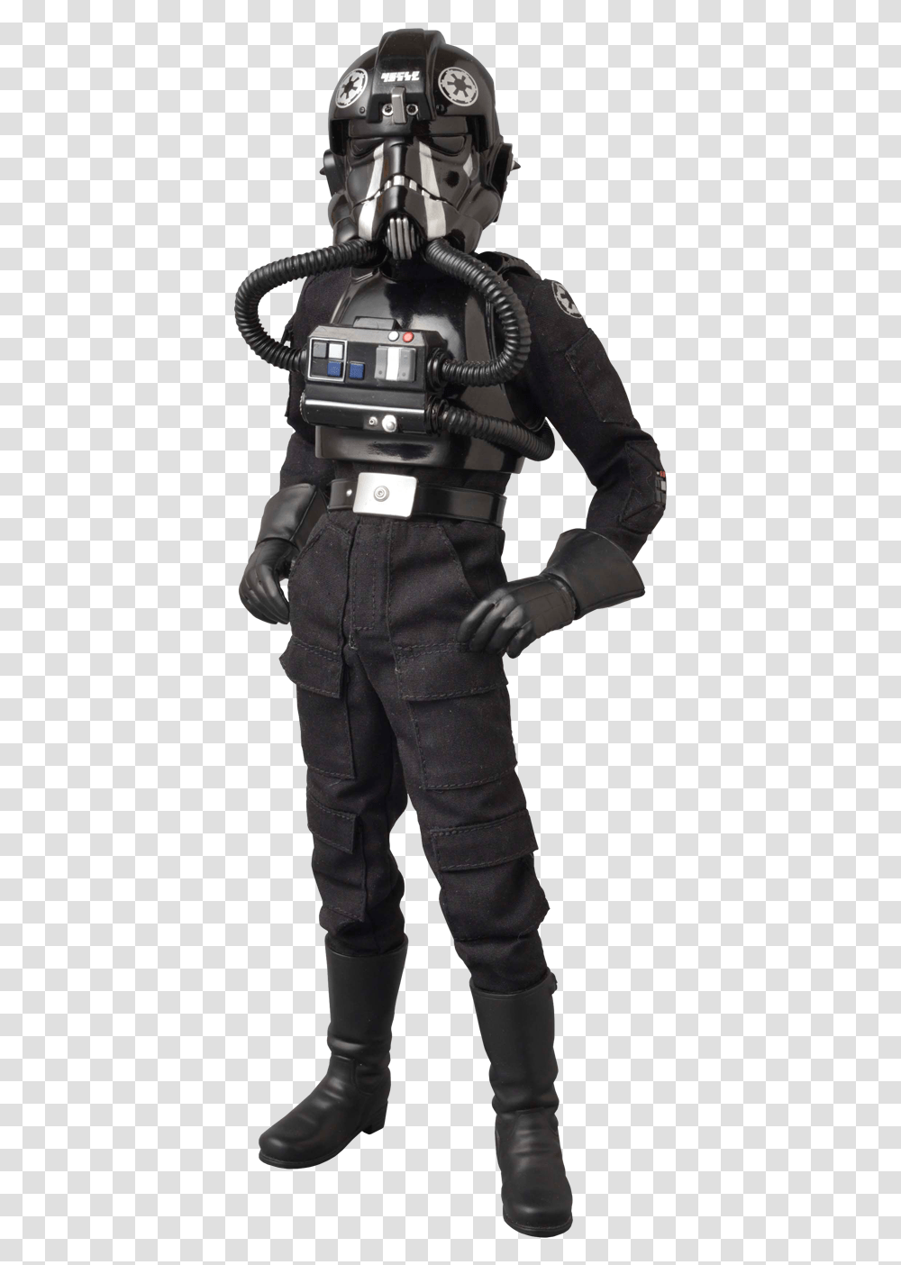Star Wars Tie Fighter Pilot Sixth Scale Star Wars Tie Pilot, Clothing, Apparel, Helmet, Person Transparent Png