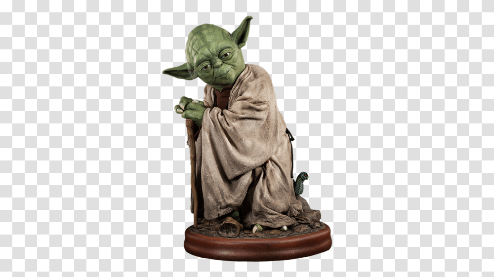 Star Wars Yoda Lifesize Statue, Clothing, Art, Person, Bird Transparent Png