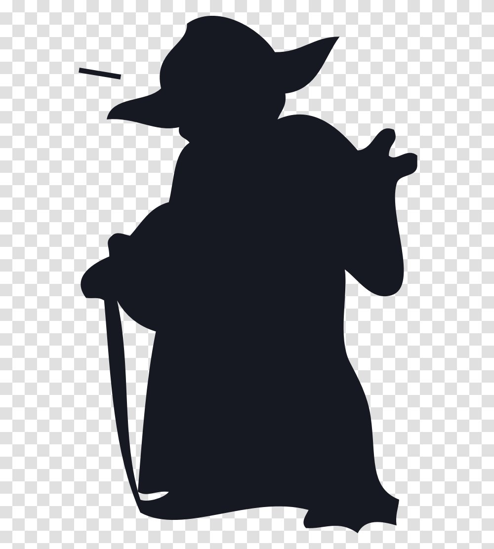 Star Wars Yoda Silhouette, Person, Human, Stencil, Back Transparent Png