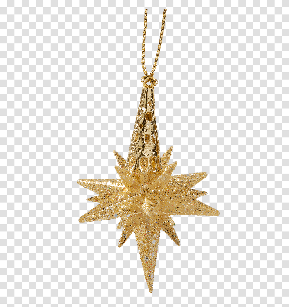Star With Glitter Gold 6 Cm Locket, Cross, Light, Star Symbol Transparent Png
