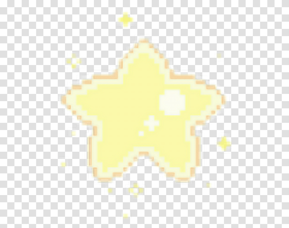 Star Yellow Cute Kawaii Pixel Sticker Kawaii Pixel Star, Cross, Symbol, Star Symbol, Graphics Transparent Png