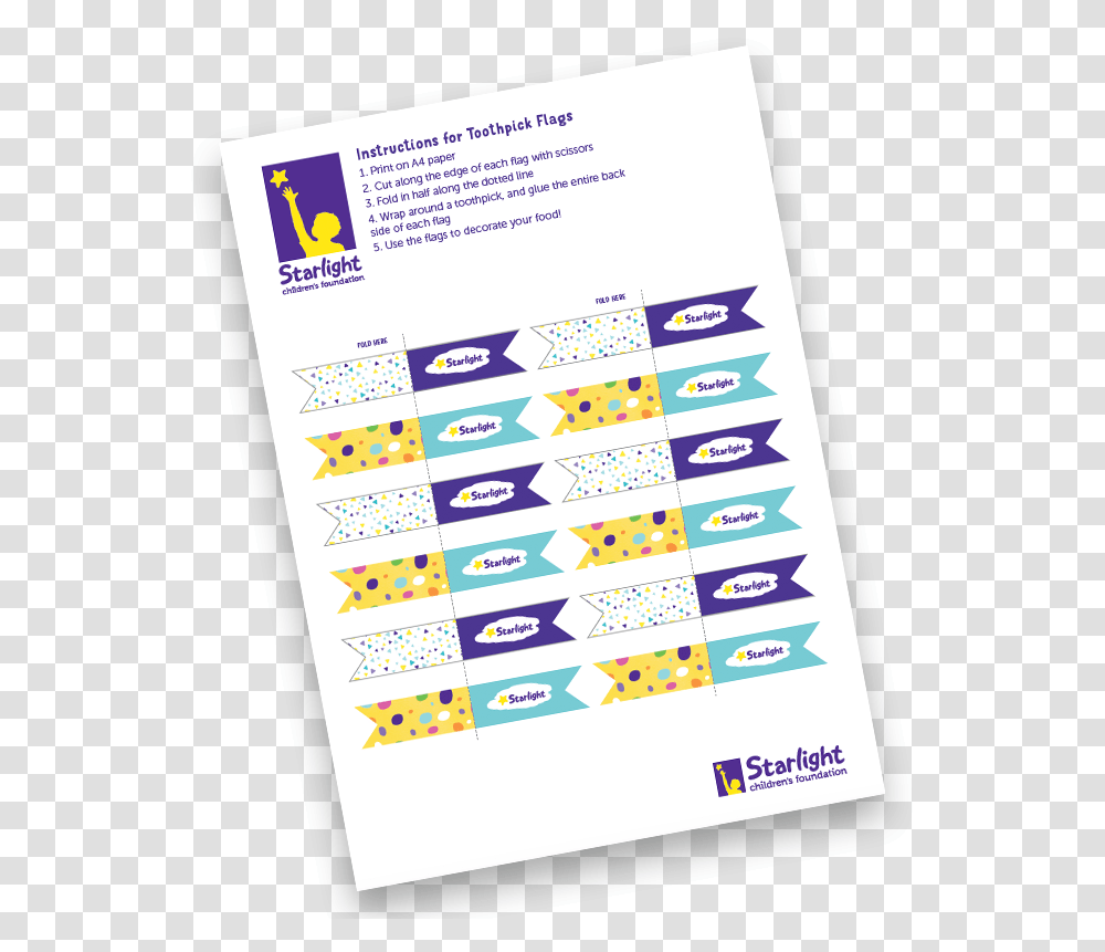 Starbq Toothpick Flags Starlight Children's Foundation, Flyer, Poster, Paper, Advertisement Transparent Png
