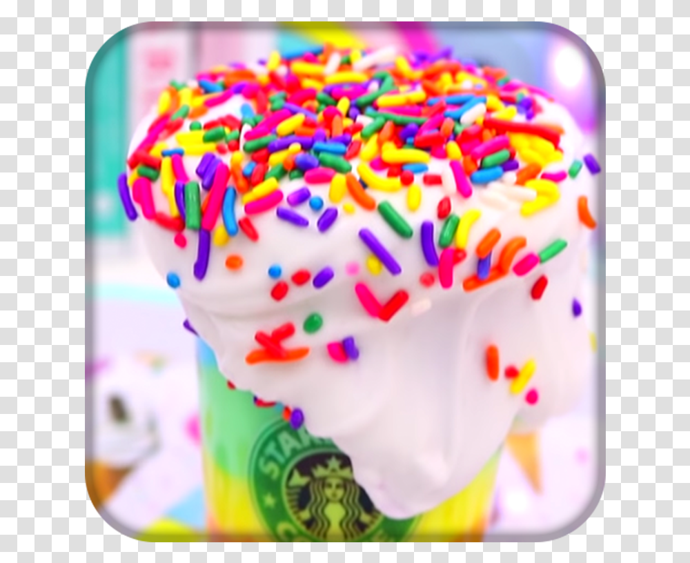 Starbucks, Birthday Cake, Dessert, Food, Cream Transparent Png