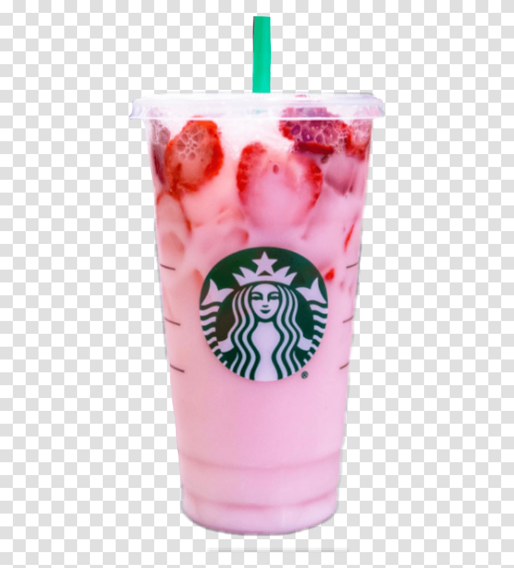 Starbucks Clipart Drinkspng Pink Drink Starbucks, Plant, Food, Dessert, Jar Transparent Png