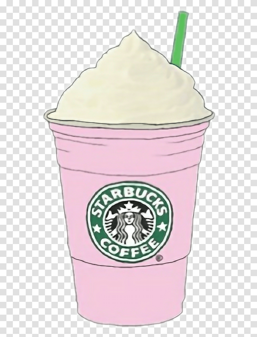 Starbucks Coffee Cafe Rosa Pink Tumblr Starbucks Cotton Candy Frappuccino, Cream, Dessert, Food, Creme Transparent Png