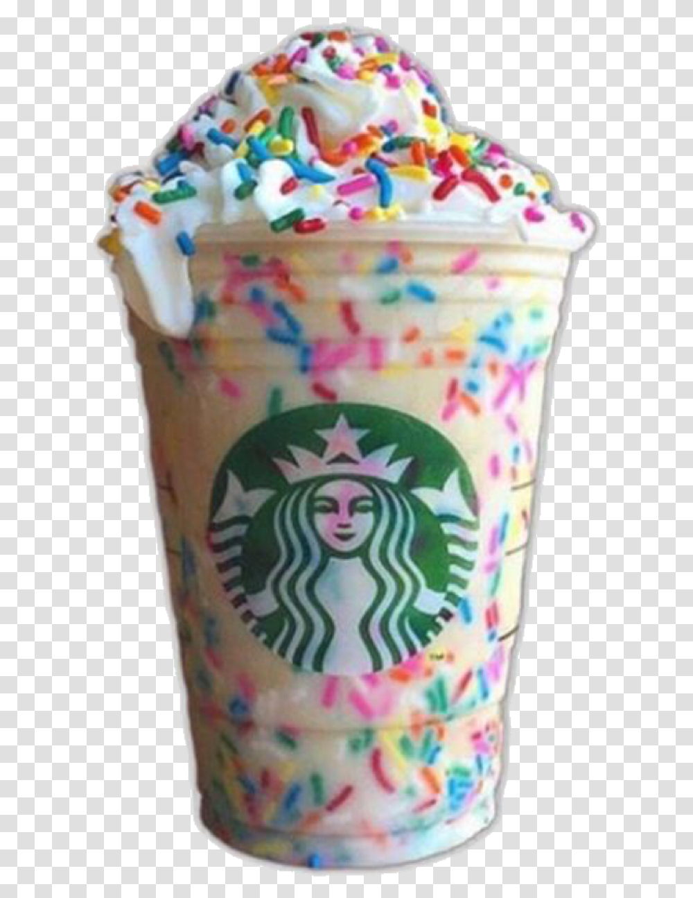 Starbucks Drink Vanilla Birthday Cake Frappe Starbucks, Diaper, Juice, Beverage, Milkshake Transparent Png