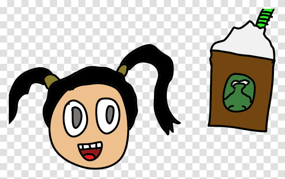 Starbucks Girl Drawing Starbucks, Label, Text, Alcohol, Beverage Transparent Png