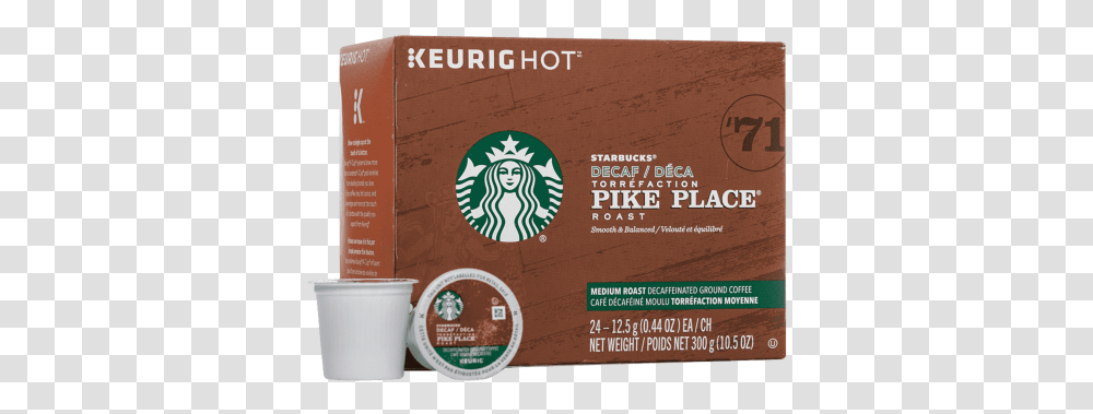 Starbucks K Cups Pike Place, Label, Advertisement, Poster Transparent Png