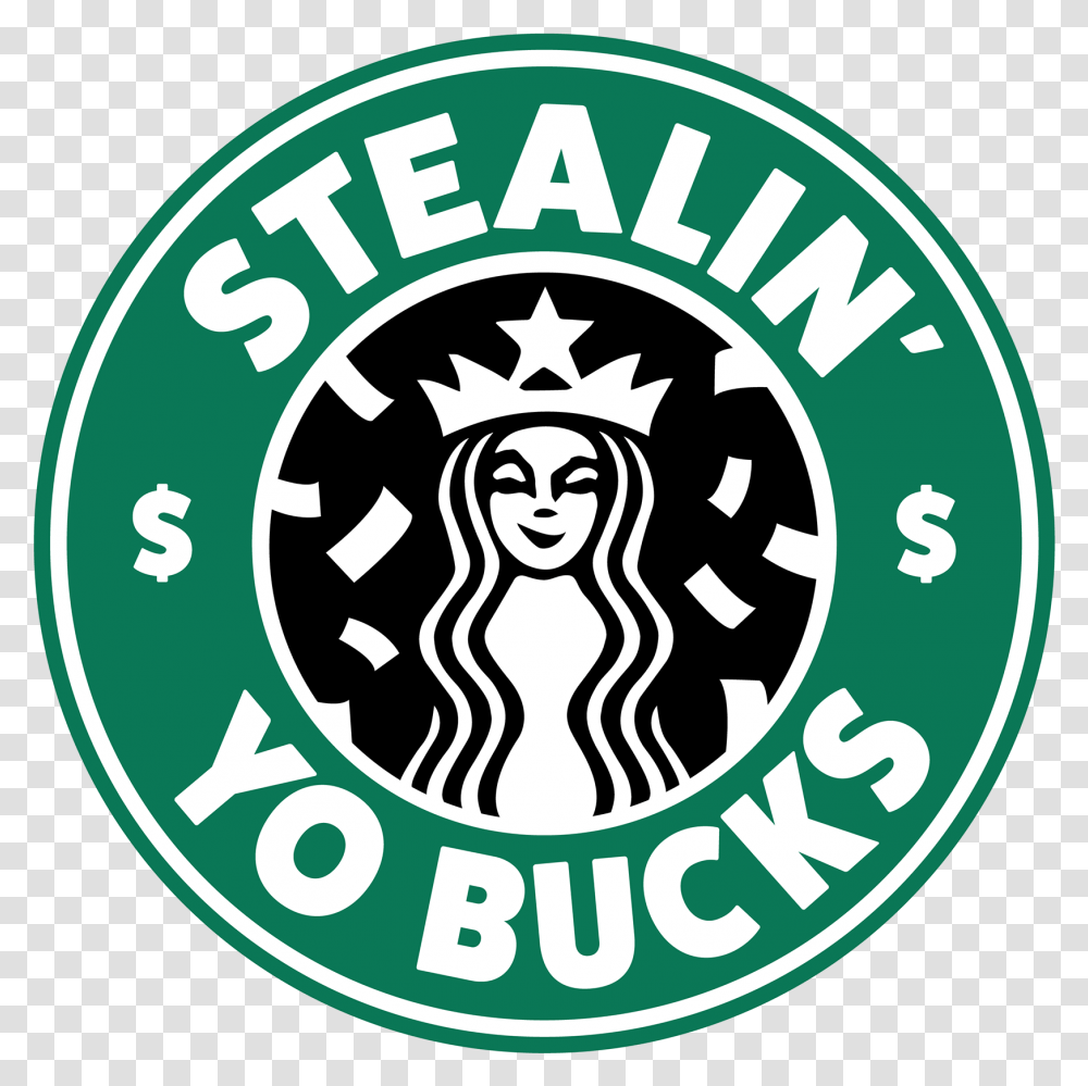 Starbucks Logo Parody Starbucks, Trademark, Badge Transparent Png