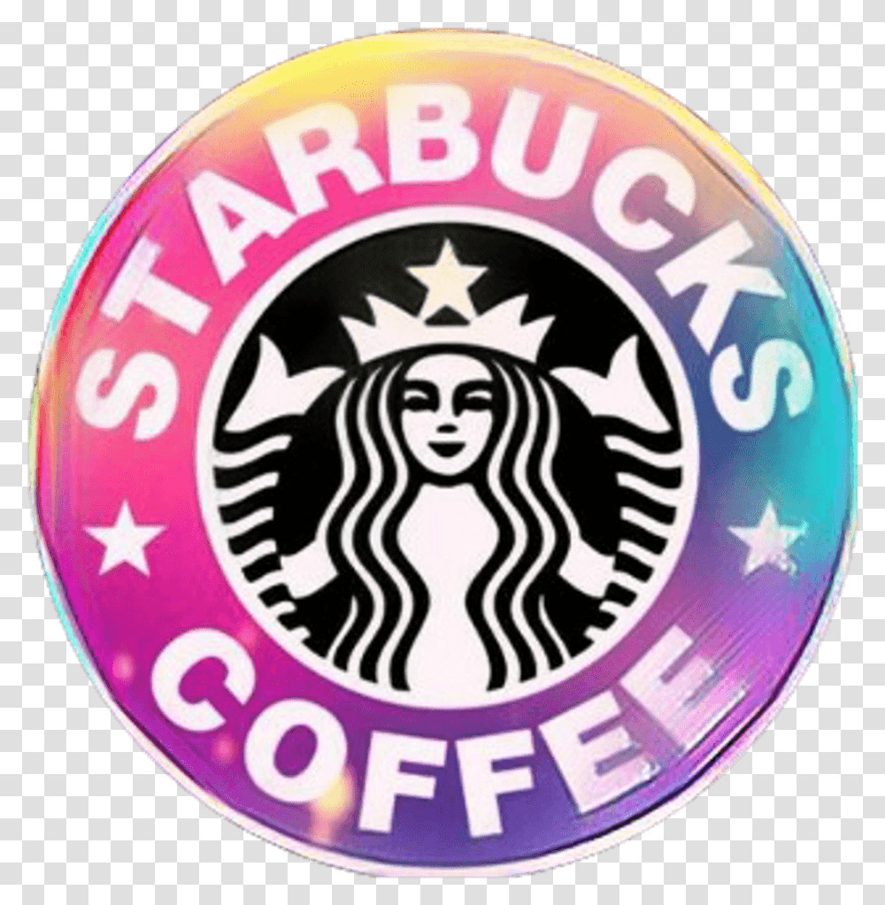 Starbucks Logo Rainbow Starbucks Logo, Trademark, Badge Transparent Png