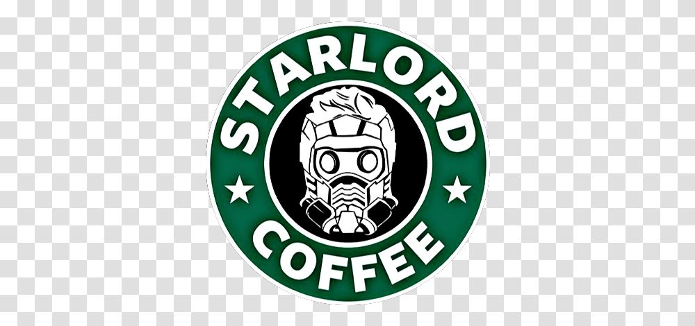 Starbucks Starlord Peterquill Sticker By Tina Dot, Logo, Symbol, Label, Text Transparent Png