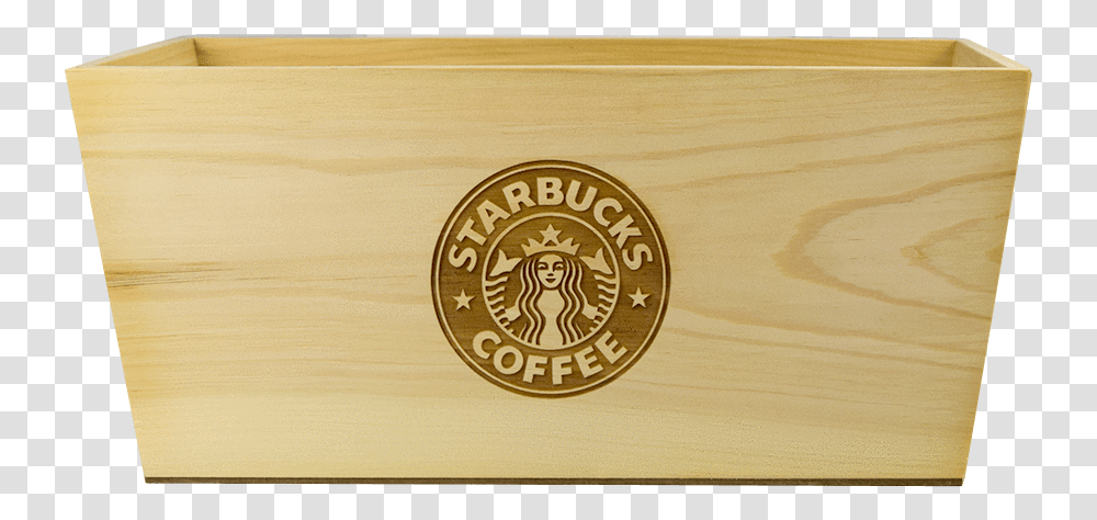 Starbucks Wooden Crate, Logo, Trademark, Rug Transparent Png