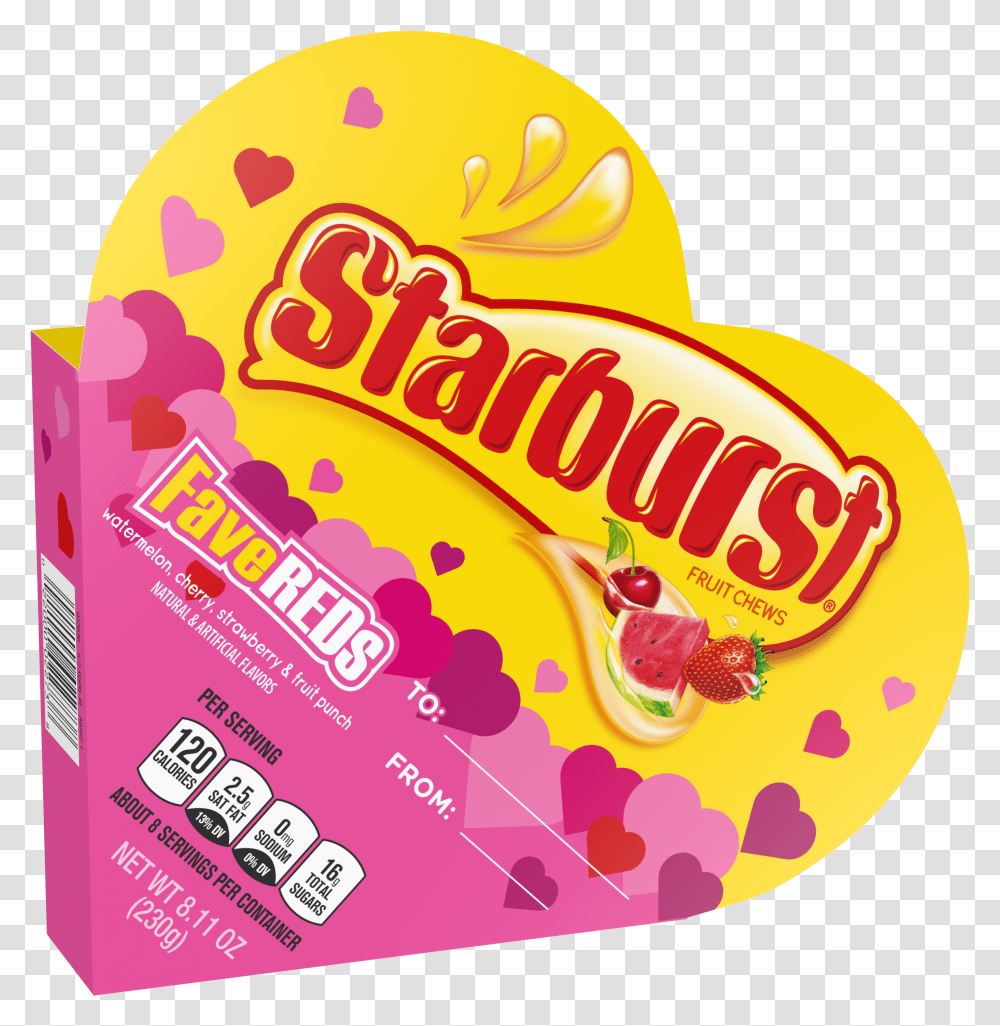 Starburst Favereds Fun Size Candy Heart Gift Box 811 Ounce Walmartcom Graphic Design Transparent Png