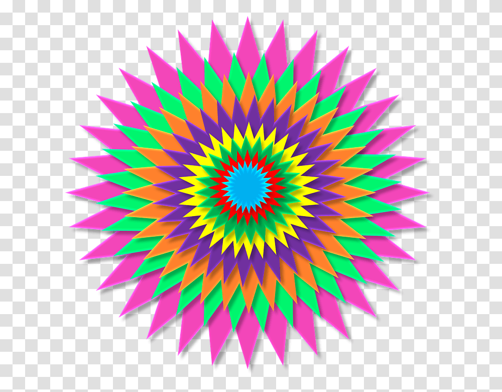 Starburst Sunburst Abstract Radiate Rainbow Colors Buy 10 Get 1 Free, Pattern, Ornament, Fractal, Spiral Transparent Png