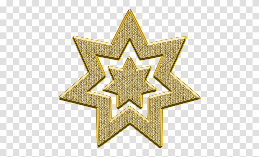 Stardecortransparent Backgroundpatternwinter Free Do Fogo Azul, Cross, Symbol, Star Symbol, Gold Transparent Png