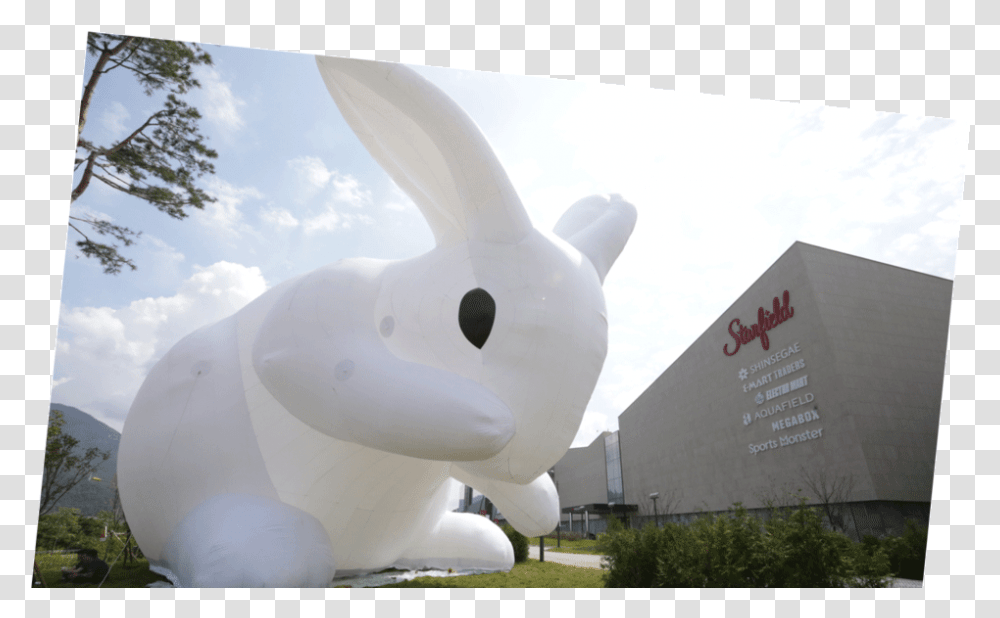 Starfield Hanam Shopping Theme Park Rabbit Domestic Rabbit, Grass, Plant, Inflatable, Outdoors Transparent Png