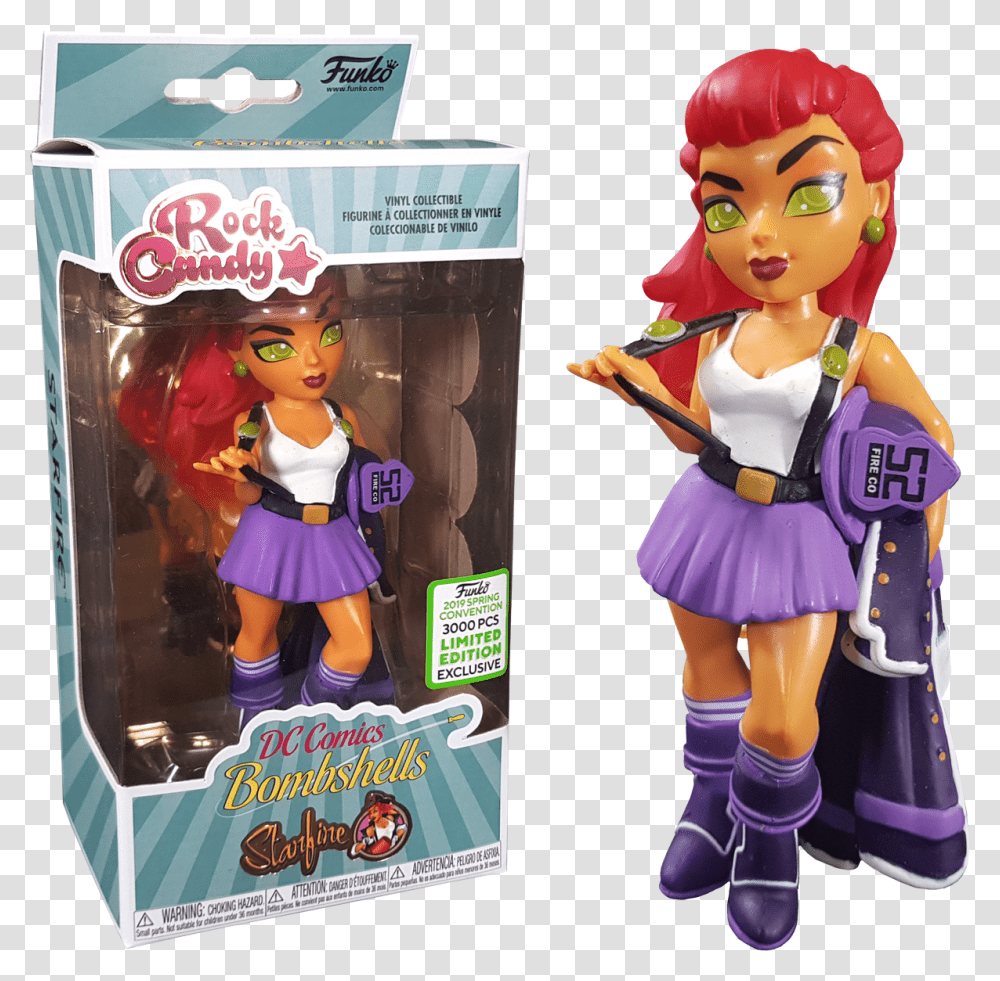Starfire Funko Rock Candy Dc Bombshells, Doll, Toy, Figurine, Person Transparent Png