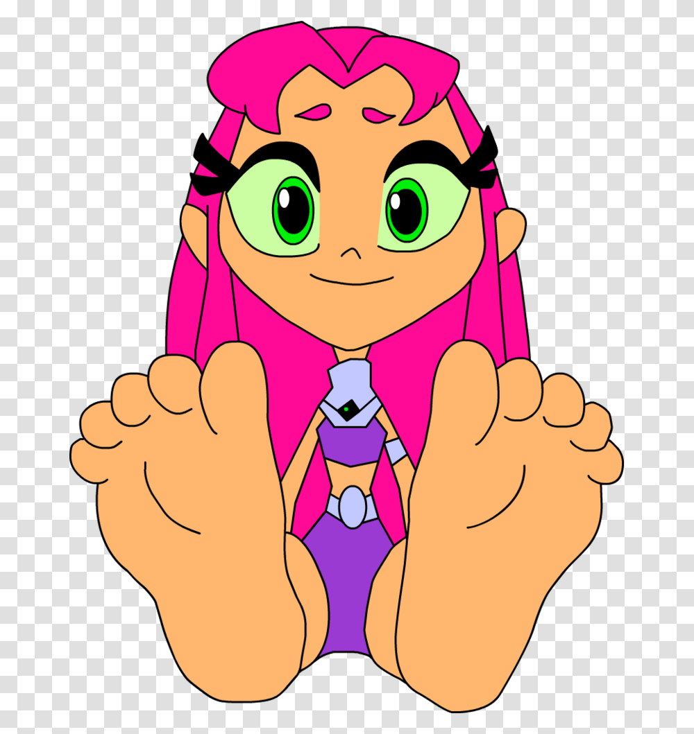 Starfire Soles By T Teen Titans Starfire S Foot, Elf, Face, Hat Transparent Png