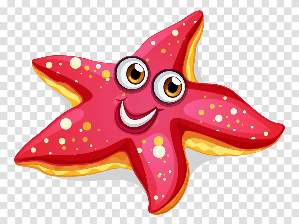 Starfish Cartoon Star Fish Cartoon, Sea Life, Animal, Invertebrate, Octopus Transparent Png