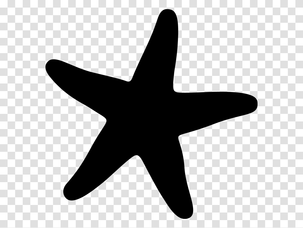 Starfish Silhouette Sea Star Silhouette, Sea Life, Animal, Invertebrate, Star Symbol Transparent Png