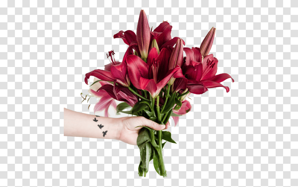 Stargazer Lily Happy Tuesday Images With Flowers, Skin, Plant, Blossom, Flower Bouquet Transparent Png
