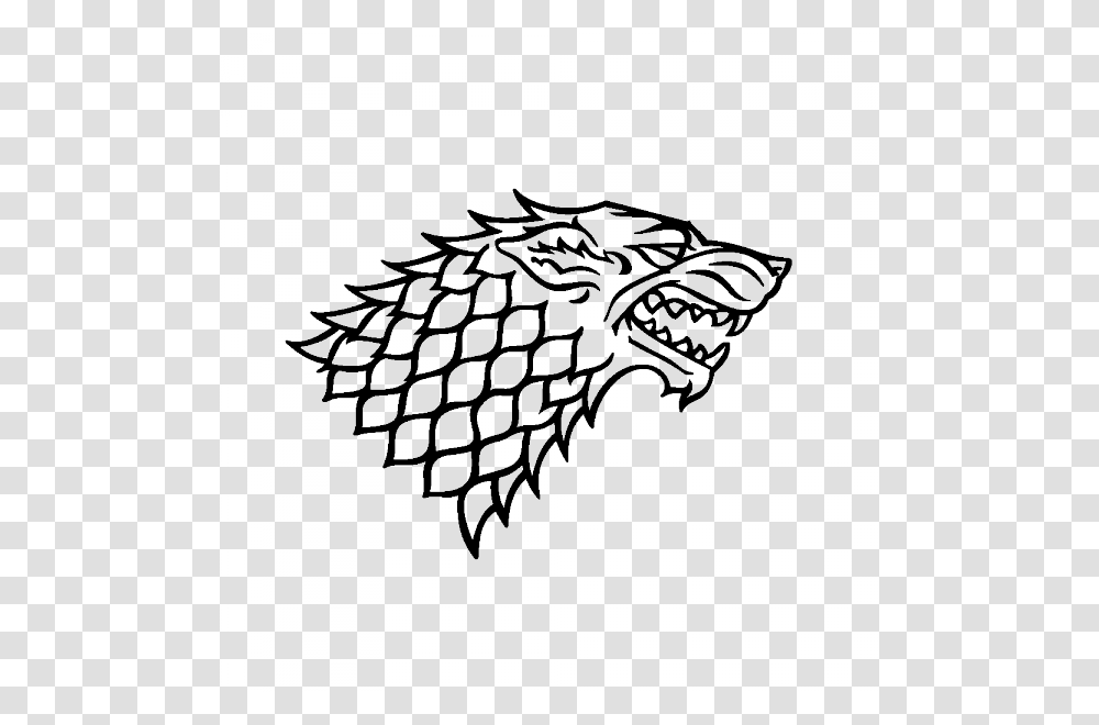 Stark Game Of Thrones Wolf, Dragon, Bonfire, Flame, Stencil Transparent Png