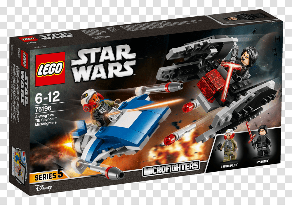 Starkiller Lego Awing Vs Tie Silencer Lego Star Lego Star Wars Microfighters Series, Car, Vehicle, Transportation, Sports Car Transparent Png