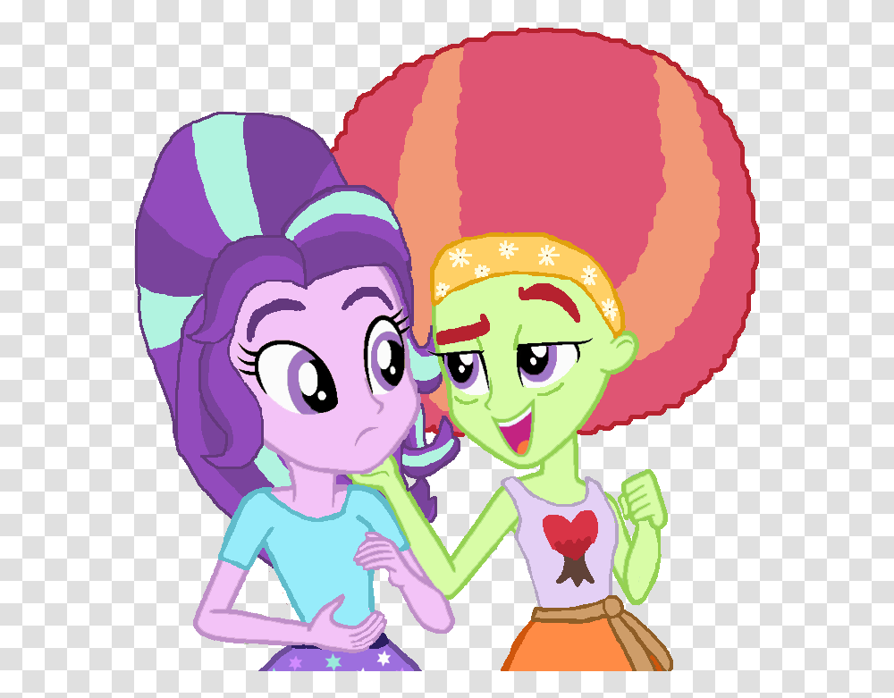 Starlight Glimmer With Afro Tree Hugger Cartoon, Hair, Purple, Female Transparent Png