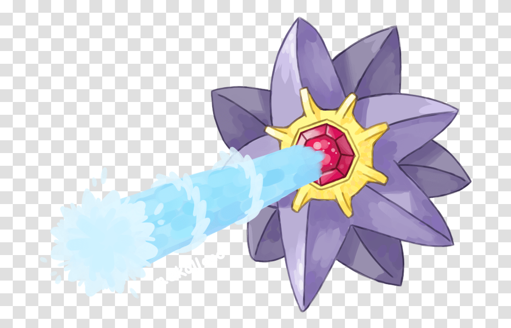Starmie Starmie Pokemon Uses Hydro Pump, Plant, Flower, Blossom, Dahlia Transparent Png