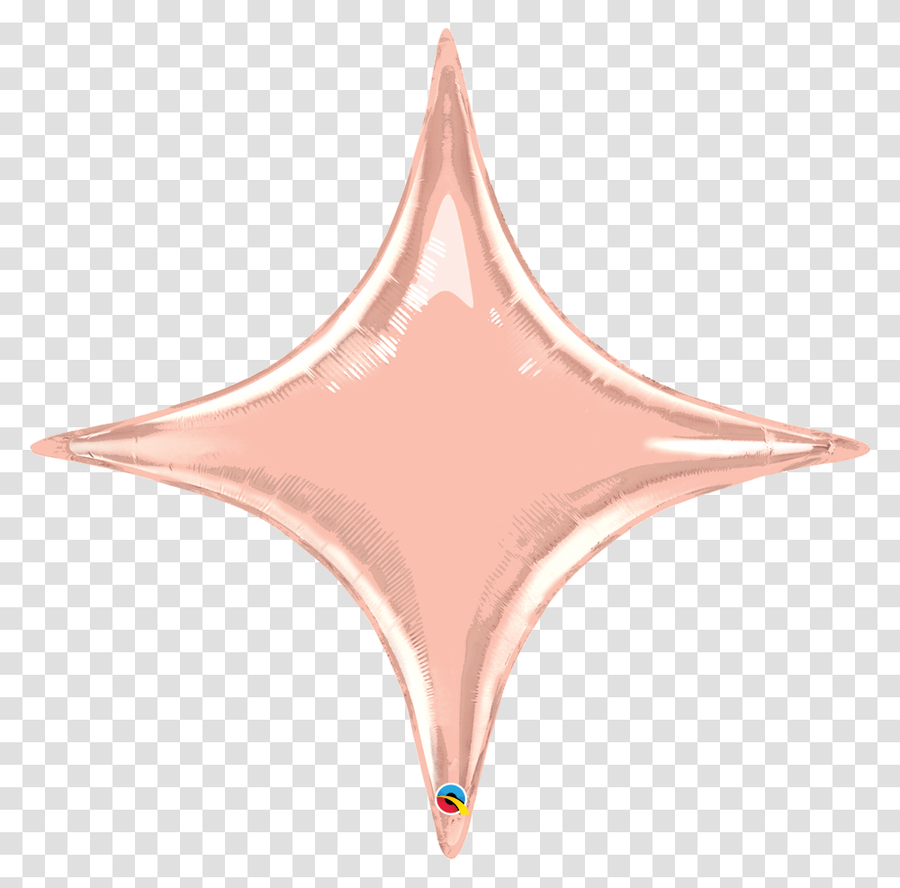 Starpoint Rose Gold Plain Foil 57852 - Each Unpkgd Estrella De 4 Picos, Staircase, Starfish, Invertebrate, Sea Life Transparent Png