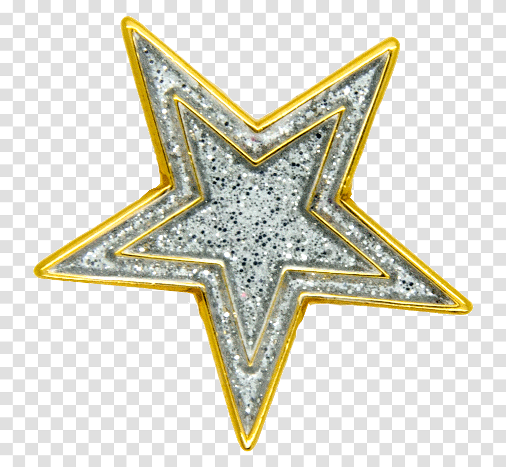 Stars And Moon Clipart Black And White, Cross, Star Symbol, Gold Transparent Png