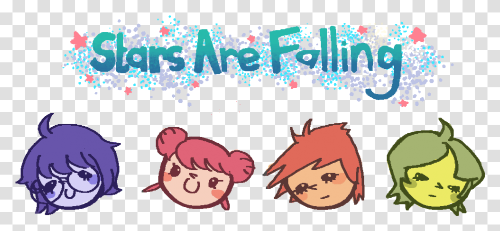 Stars Are Falling Cartoon, Paper, Advertisement Transparent Png