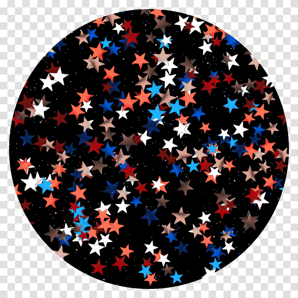 Stars Black Red White Blue Star Circle, Rug, Confetti, Paper Transparent Png