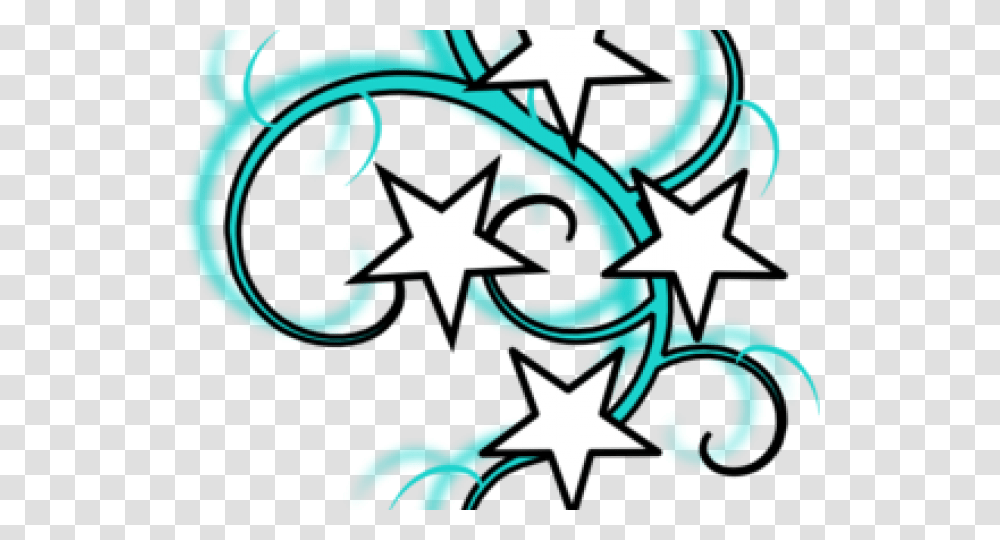 Stars Clipart Swirl Star Design Vector Tattoo, Star Symbol, Poster, Advertisement Transparent Png