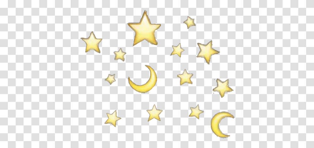 Stars Emoji Emojistars Emojistar Star Crown Emojicrown Crescent, Star Symbol, Bird, Animal, Lighting Transparent Png
