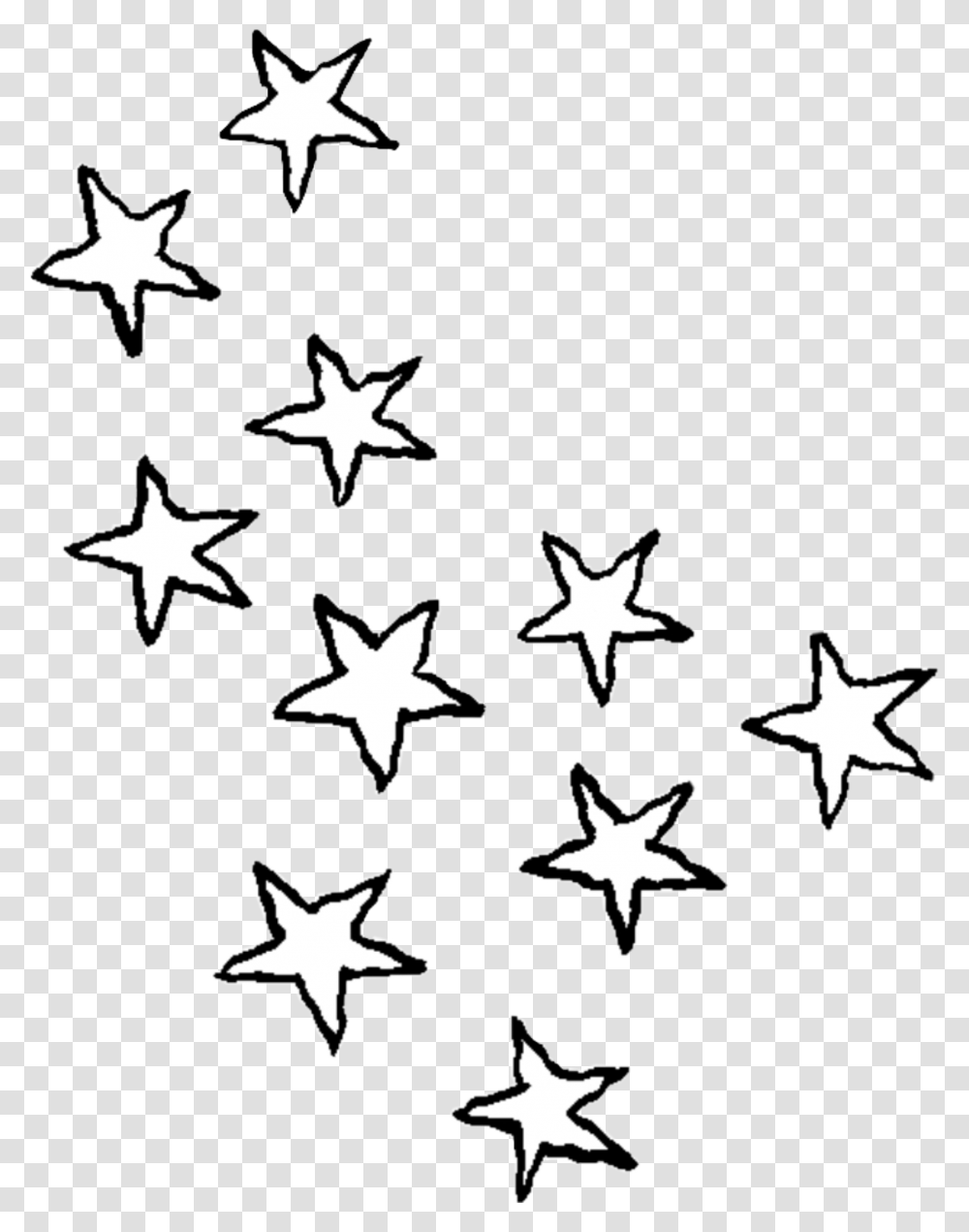 Stars Galaxy Aesthetic Blackandwhite Art Drawn Stars, Star Symbol, Antelope, Wildlife, Mammal Transparent Png