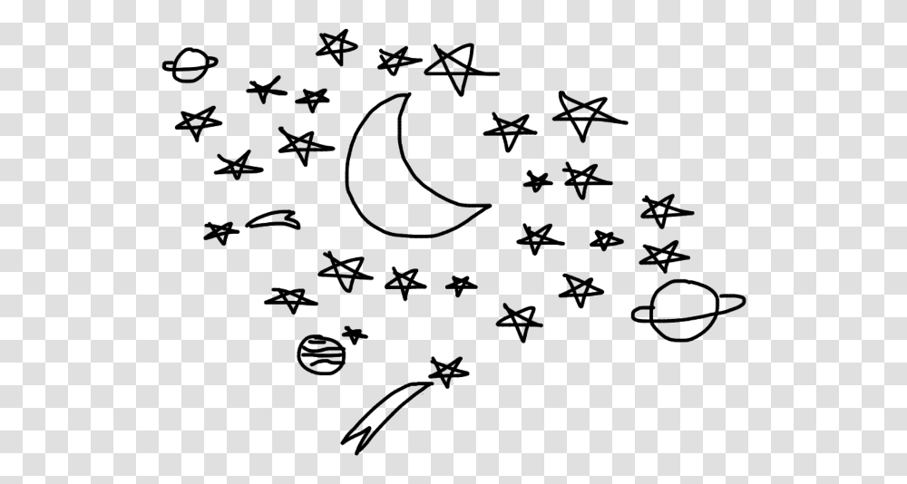 Stars Galaxy Moon Planet Star Moons Constellation Star Drawing, Gray Transparent Png