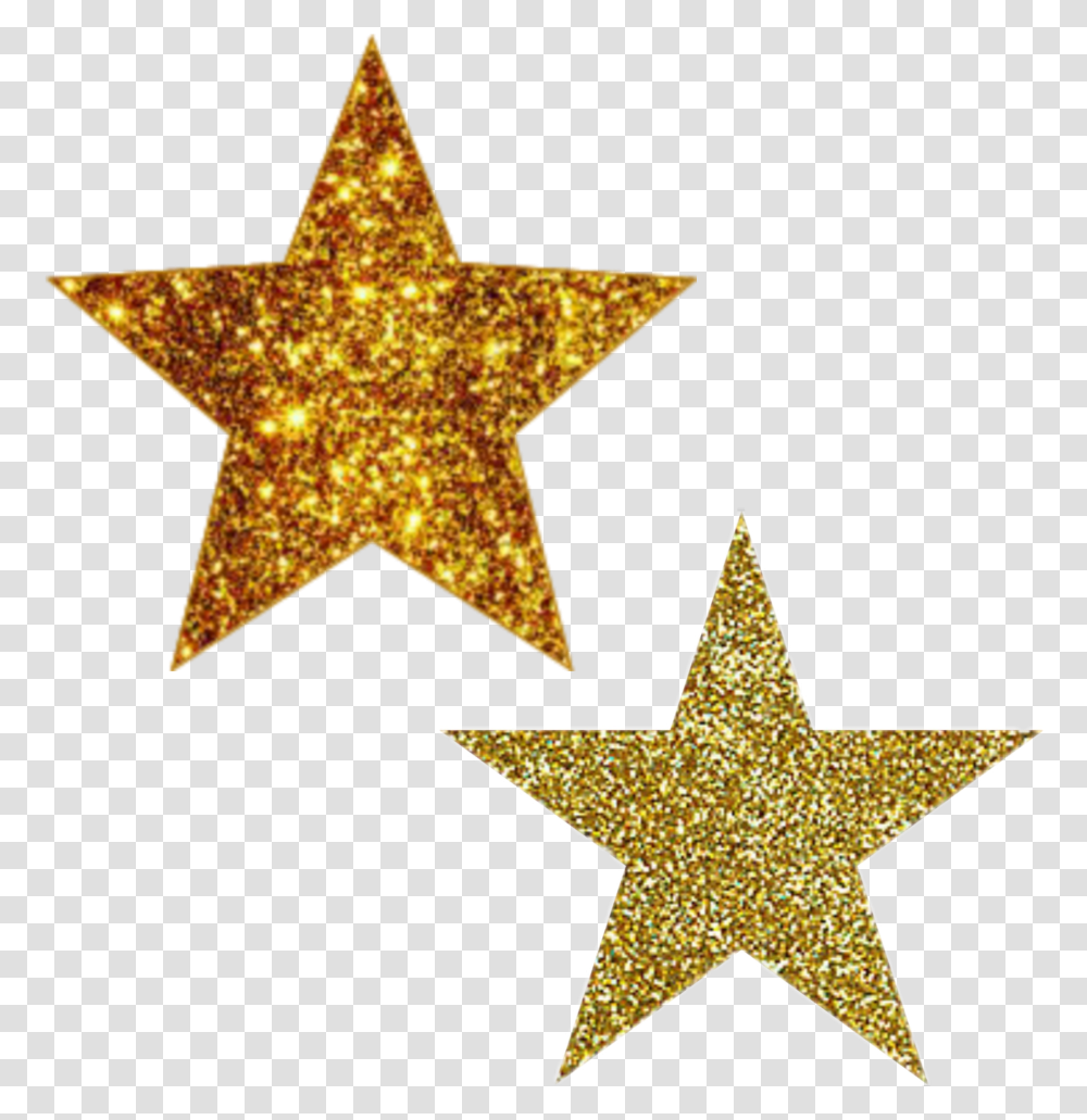 Stars Gold Glitter King Power Racing Silks, Cross, Star Symbol Transparent Png