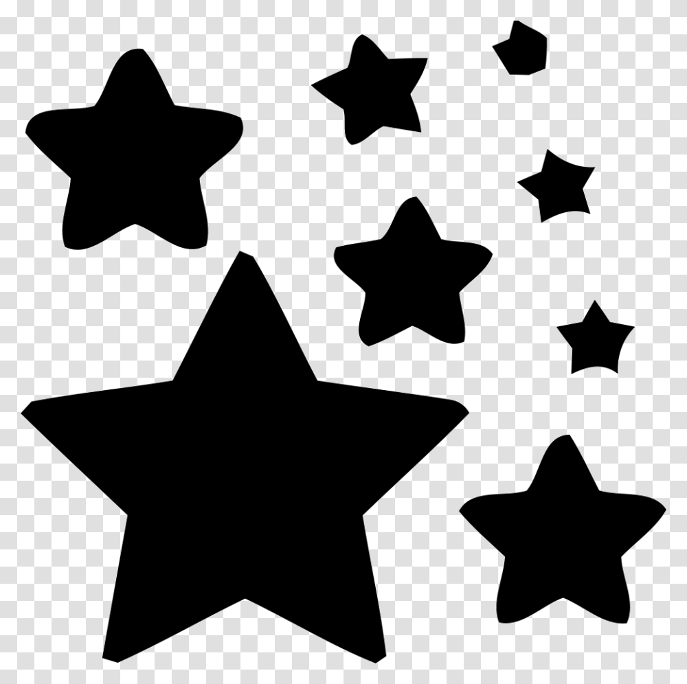 Stars Group Stars Shapes, Star Symbol, Silhouette Transparent Png