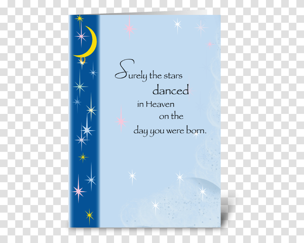 Stars In Heaven Birthday Greeting Card Christmas Card, Flyer, Poster, Paper Transparent Png