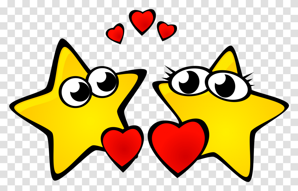 Stars In Love Cartoon, Pac Man, Heart Transparent Png