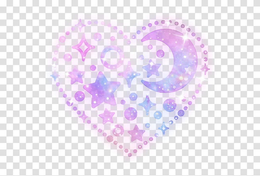 Stars Love Heart Moon Fancy Cute Watercolor Heart, Purple, Rug, Diaper Transparent Png