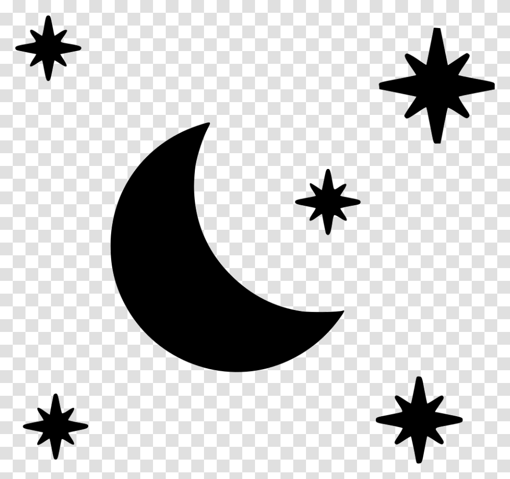 Stars Moon Stars And Moon, Stencil, Star Symbol, Arrow Transparent Png