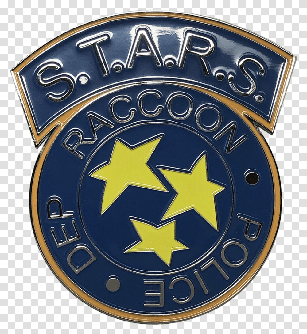 Stars Racoon Police Dep Resident Evil Emblem, Symbol, Logo, Trademark, Clock Tower Transparent Png