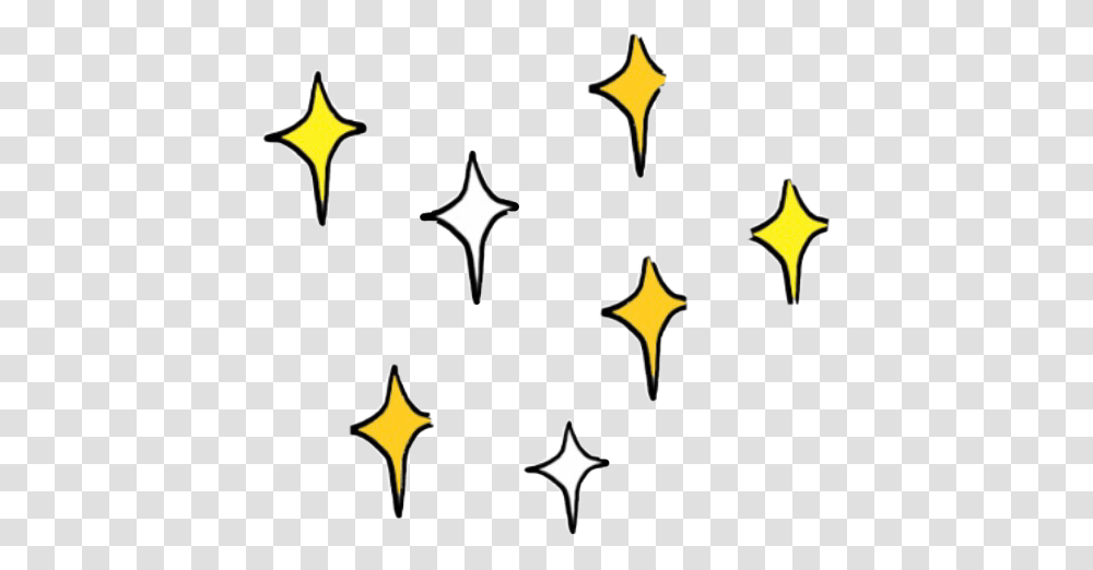Stars Sparkle Emoji Yellow White Star Galexy Cute Aesth, Star Symbol, Pattern Transparent Png