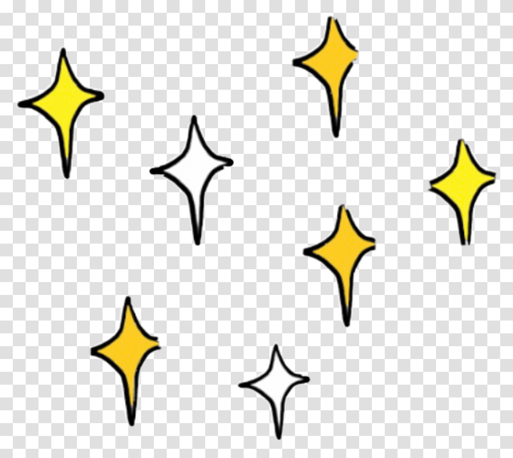 Stars Sparkle Emoji Yellow White Star Galexy White Stars Emoji Transparent Png