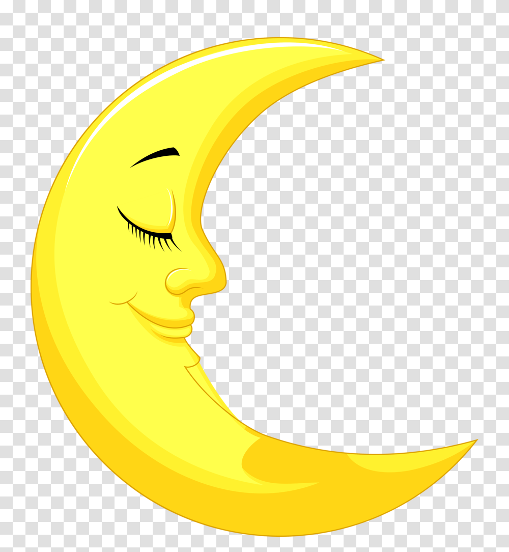 Stars The Moon Moon Clip Art And Stars, Banana, Fruit, Plant, Food Transparent Png