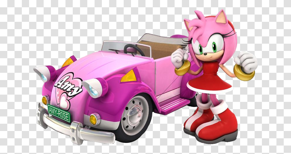 Stars V Sonic And Sega All Stars Racing Amy, Toy, Vehicle, Transportation, Car Transparent Png