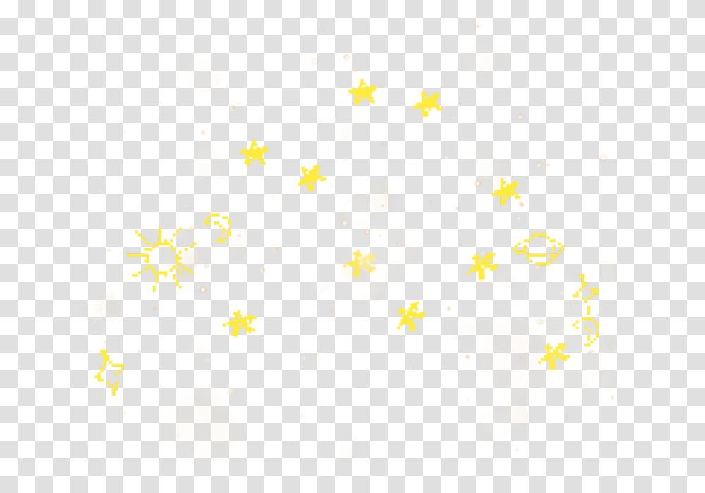 Stars Yellow Blush Mochi Kawaii Makeup Flower, Confetti, Paper Transparent Png